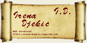 Irena Đekić vizit kartica
